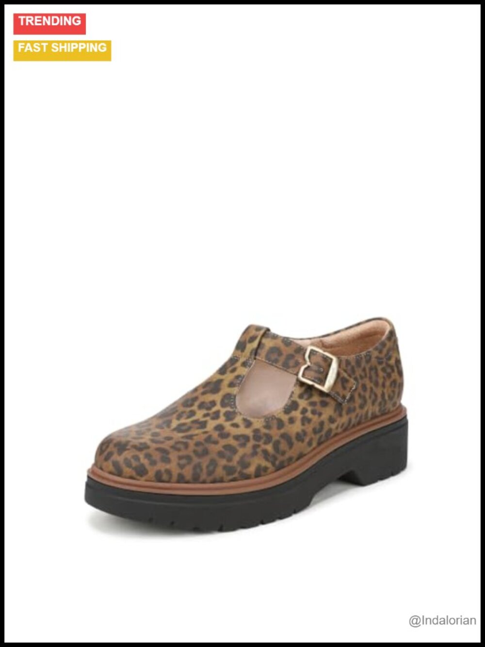 Women's Comfort Mary Jane Flats with Buckle Strap & Recycled Materials